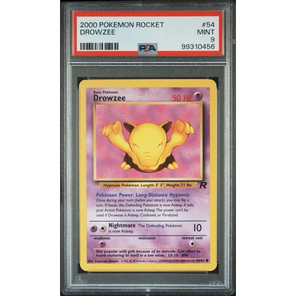 POKEMON ROCKET #54 DROWZEE PSA 9