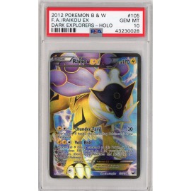2012 Pokemon Black&White Dark Explorers Raikou EX Full Art 105108 PSA 10 Pop27