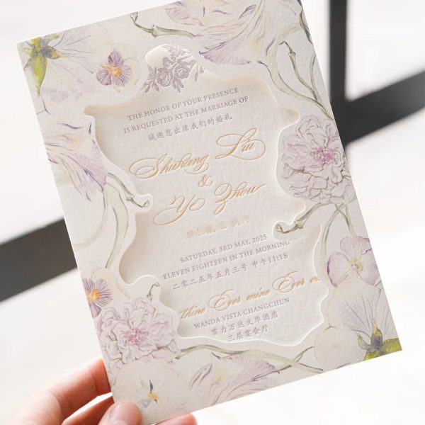 Luxury Embossed Wedding Invitation