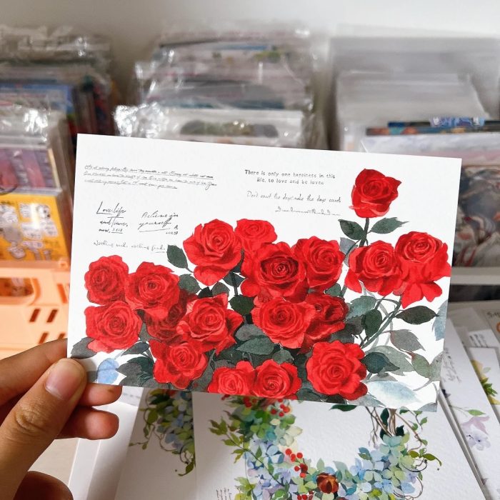 Rose-Themed Postcards