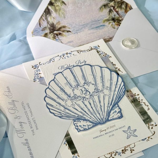 Seashell Wedding Invitation | Fresh Island Style